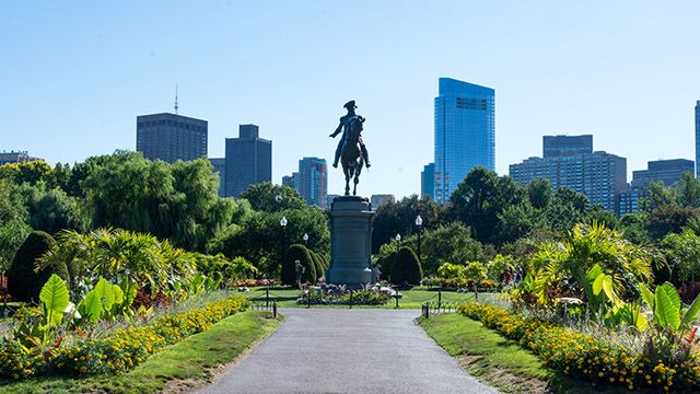 A statue at Boston Public Garden