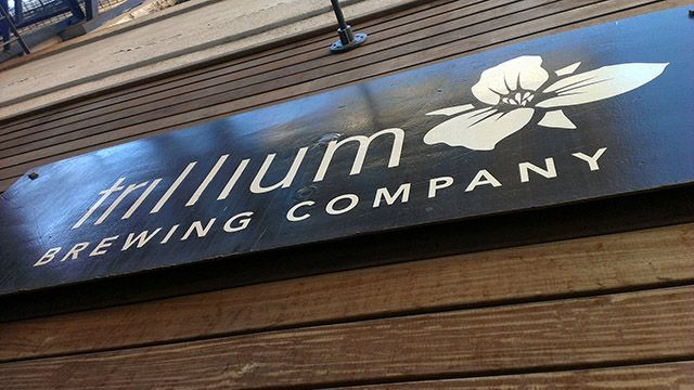 A sign at Trillium Brewing Company in Boston